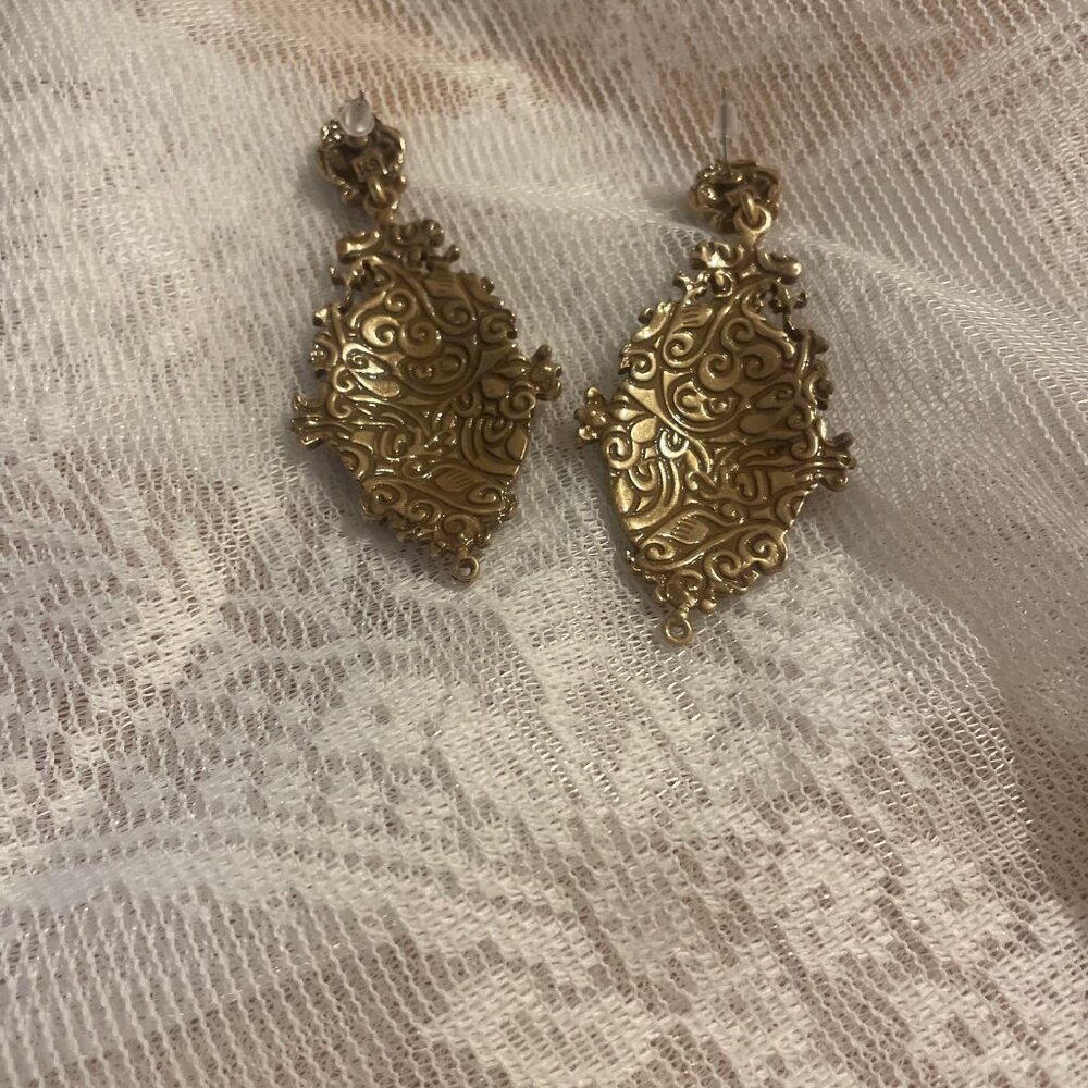 Whimsical Ballerina Vintage-Inspired Drop Earrings - Picture 5 of 5